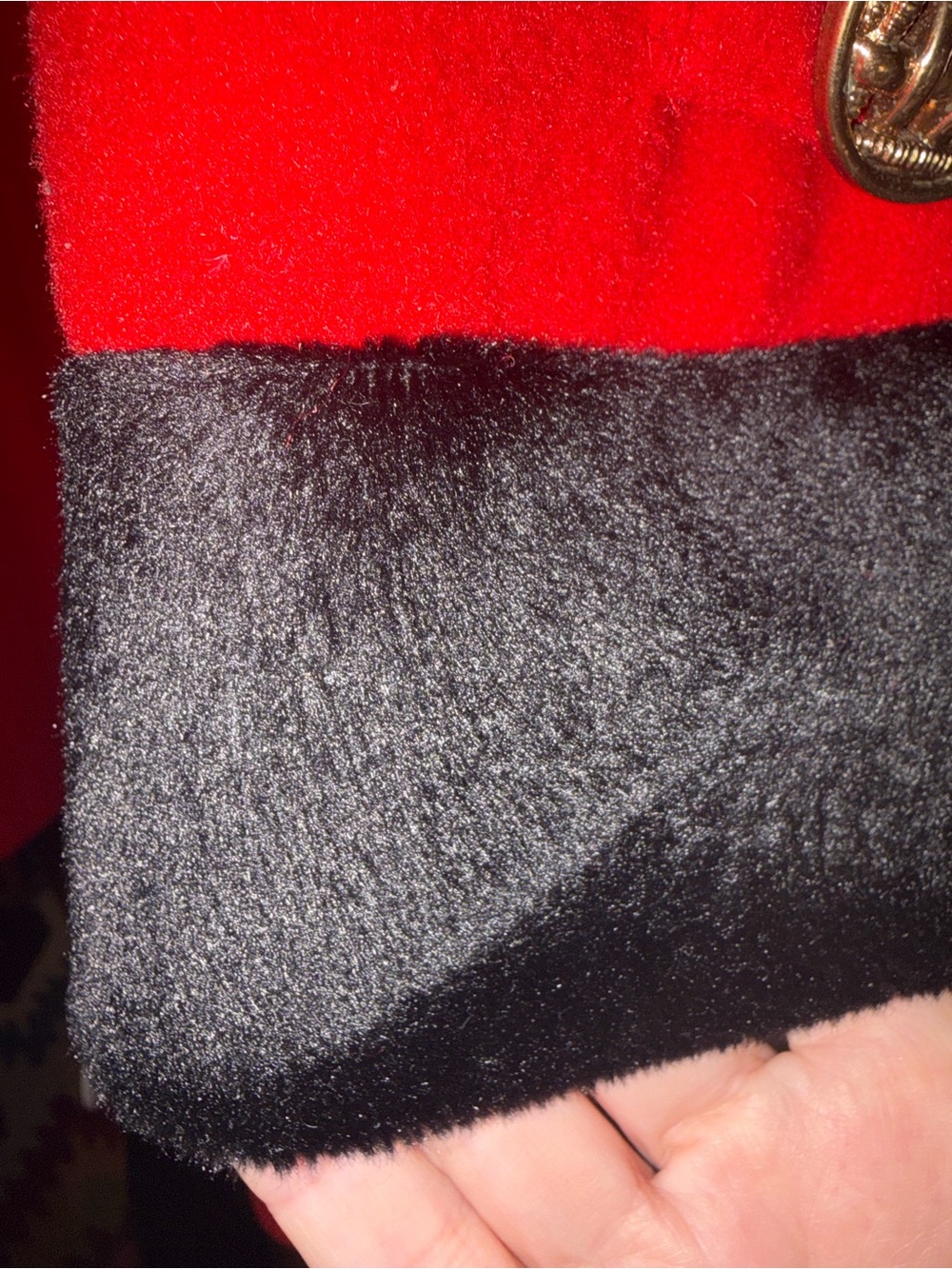 ANDREA II Red Coat with Black Trim & Gold Buttons Vintage 1960’s Size 16W - Picture 10 of 10